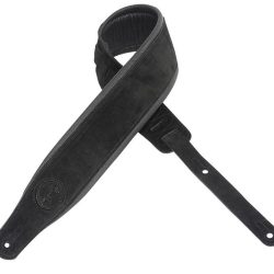 Levy's MSSB2S-BLK 3" Wide Black Suede Guitar Strap