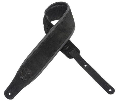 Levy's MSSB2S-BLK 3" Wide Black Suede Guitar Strap