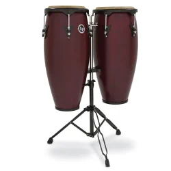 LP City 11 inch x 12 inch Conga Set with Stand - Dark Wood