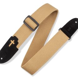 Levy's Cross Inlay – Tan Guitar Strap – MC8C-TAN