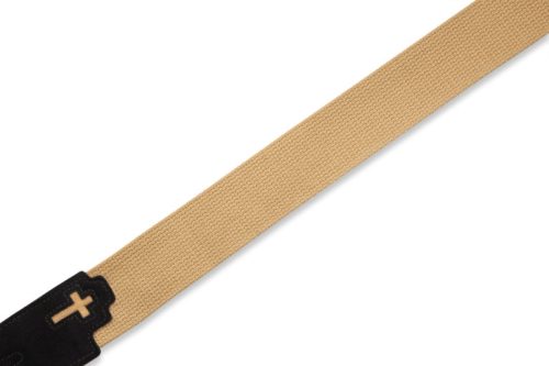Levy's Cross Inlay – Tan Guitar Strap – MC8C-TAN - Image 2