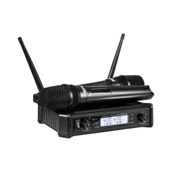 Hybrid U-DV B Dual Handheld Wireless Microphone System