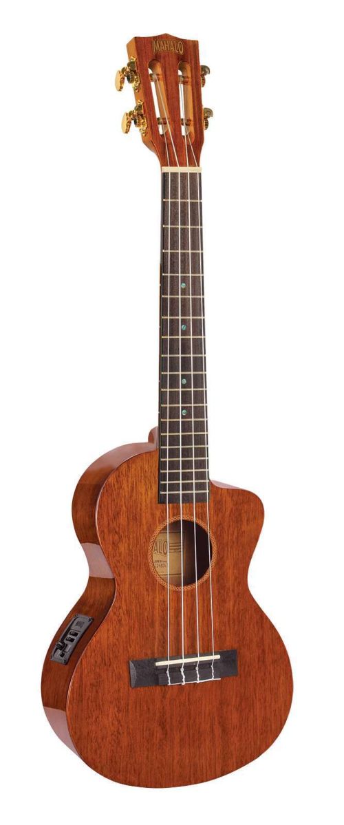 Mahalo Java Series Tenor Cutaway Acoustic Electric Ukulele (Vintage Natural) - Image 3