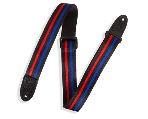 Levy's Leathers 1.5" Wide Guitar Strap for Kids With Racing Stripe Pattern