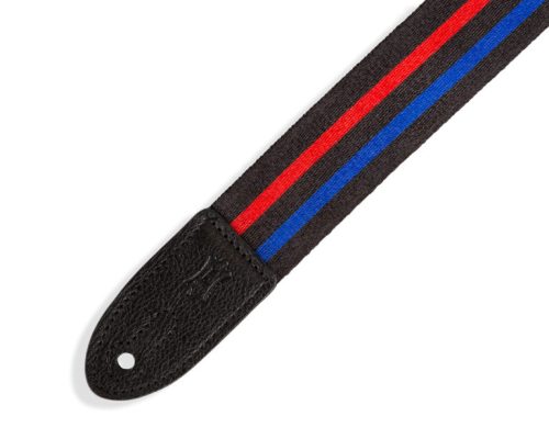 Levy's Leathers 1.5" Wide Guitar Strap for Kids With Racing Stripe Pattern - Image 2