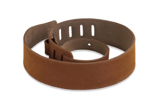 Levy's 2.5 Hand-Brushed Suede Copper Brown Guitar Strap - Image 5