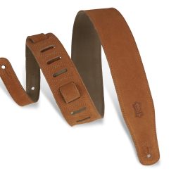 Levy's 2.5 Hand-Brushed Suede Copper Brown Guitar Strap