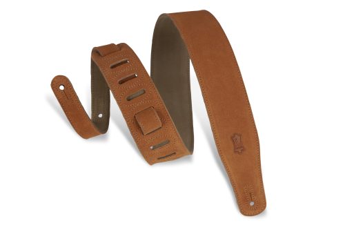 Levy's 2.5 Hand-Brushed Suede Copper Brown Guitar Strap