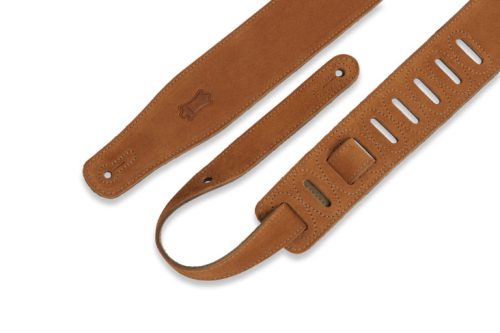 Levy's 2.5 Hand-Brushed Suede Copper Brown Guitar Strap - Image 2