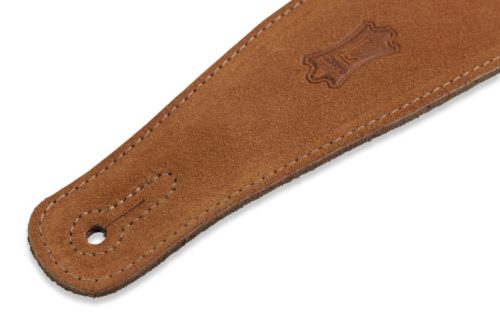 Levy's 2.5 Hand-Brushed Suede Copper Brown Guitar Strap - Image 3