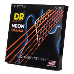 DR String Neon Orange K3 Coated Electric Guitar String Set – 10-46 Medium