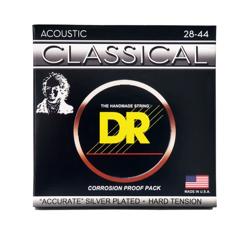 DR NSA Accurate Deluxe 28-44 Hard Tension Silver Plated Classical Guitar Strings
