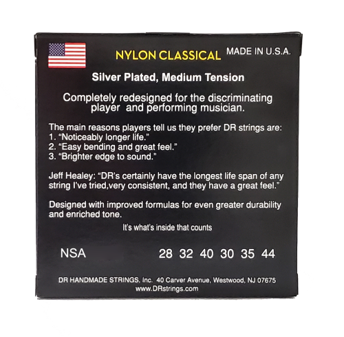 DR NSA Accurate Deluxe 28-44 Hard Tension Silver Plated Classical Guitar Strings - Image 3