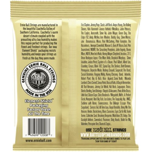 Ernie Ball Earthwood Acoustic 80/20 Bronze Rock and Blues 10-52 - Image 2