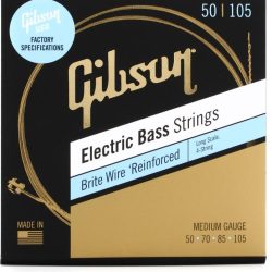 Gibson SBG-SSM Brite Wire Electric Bass Strings Short Scale -.050-.105 Medium