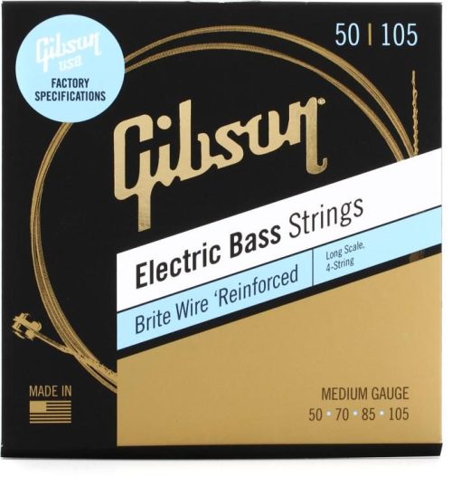 Gibson SBG-SSM Brite Wire Electric Bass Strings Short Scale -.050-.105 Medium