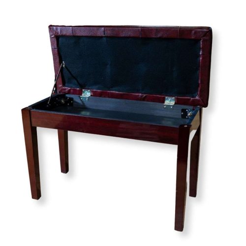 Sandner SPB12M Piano Bench - Polished Mahogany, Straight Legs - Image 2