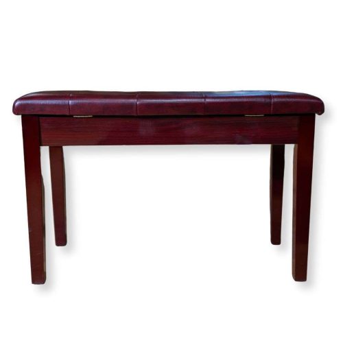 Sandner SPB12M Piano Bench - Polished Mahogany, Straight Legs - Image 3