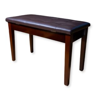 Sandner SPB12W Piano Bench - Polished Walnut, Straight Legs