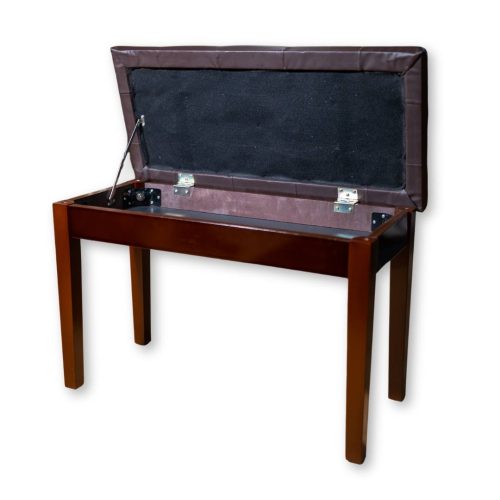 Sandner SPB12W Piano Bench - Polished Walnut, Straight Legs - Image 2