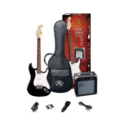 SX Electric Guitar Pack W/Amplifier - Black