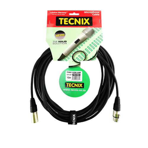 Tecnix 10m XLR M-F XLR Mic Cable