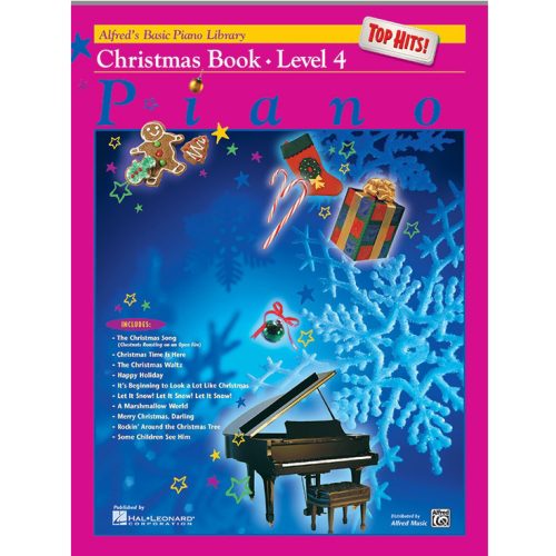 Alfred's Basic Piano Library - Top Hits Christmas Book 4
