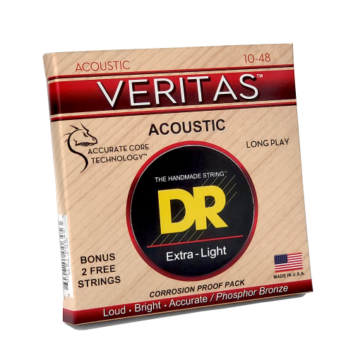 DR Strings Veritas Phosphor Bronze Acoustic Guitar Strings VTA-10 Extra Light 10-48