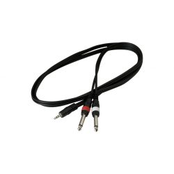 Warwick RockCable Patch Cable - 2 x TS Jack 6.3 mm to TRS Jack 3.5 mm - 3 m