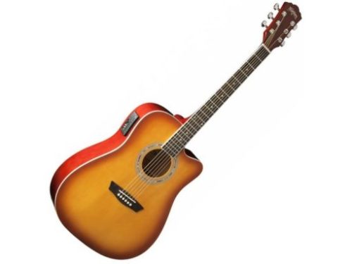 Washburn WA90CETS Acoustic Electric Guitar - Sunburst - Image 2