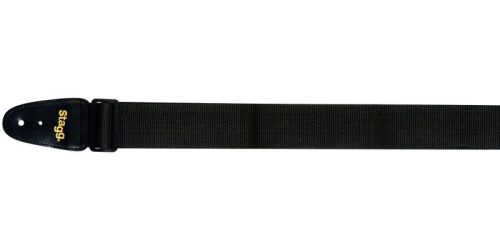 Stagg 2 Inch Nylon Black Guitar strap