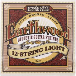 Ernie Ball 2010 12-string Light Earthwood 80/20 Bronze Acoustic Strings - .009-.046