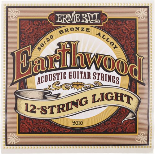 Ernie Ball 2010 12-string Light Earthwood 80/20 Bronze Acoustic Strings - .009-.046