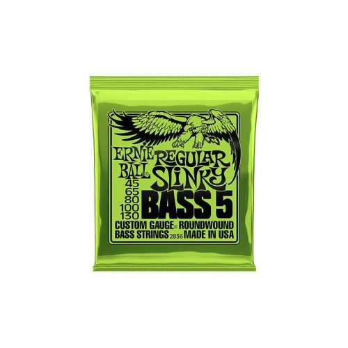 Ernie Ball 2836 Regular Slinky Nickel Wound Electric Bass Strings - .045-.130 5-string