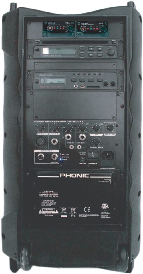 Phonic Sound Ambassador - 75 Watt Mobile PA Speaker System and Mixer - Image 2