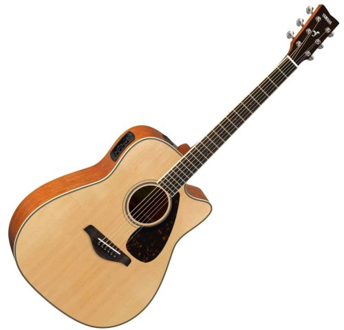 Yamaha FGX820C Solid Top Acoustic-Electric Guitar – Natural - Image 2