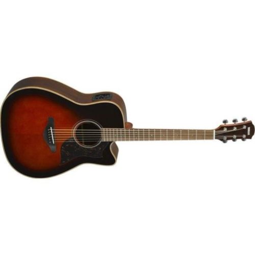 Yamaha A1R Dreadnought Cutaway Electric Acoustic Guitar TBS - Image 4