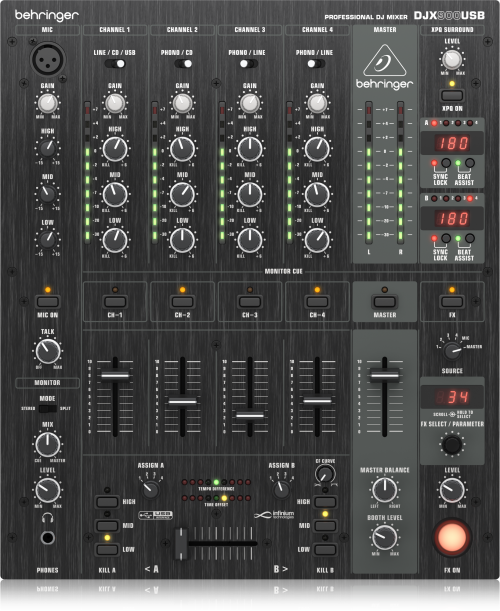 Behringer Pro Mixer DJX900USB 4-channel DJ Mixer - Image 3