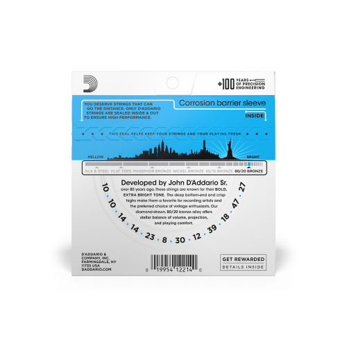 D’Addario EJ36 80/20 12 String Acoustic Guitar Stings (10-47) - Image 3