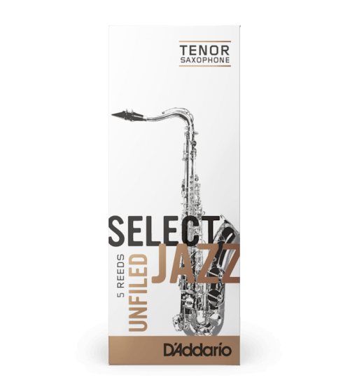 D’Addario Select Jazz Unfiled Tenor Saxophone Reeds Box of 5 – 2 Medium
