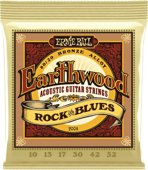 Ernie Ball Earthwood Acoustic 80/20 Bronze Rock and Blues 10-52