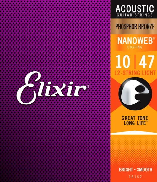 Elixir Strings Phosphor Bronze NW 12STR Light 10-47