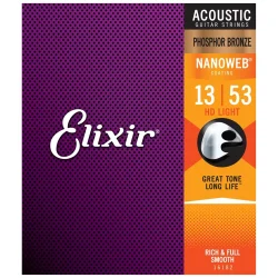 Elixir Strings Phosphor Bronze Light HD 13-53