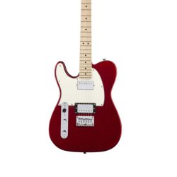 Fender Squier Left Handed Contemporary Tele Electric Guitar HH Dark Metallic Red M/N