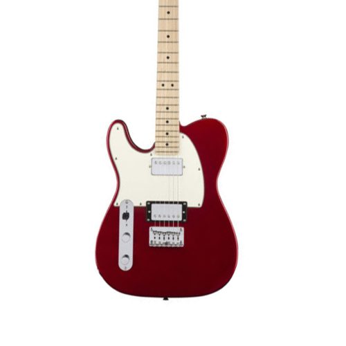 Fender Squier Left Handed Contemporary Tele Electric Guitar HH Dark Metallic Red M/N