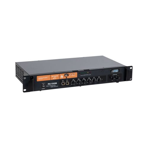 Hybrid PA100M 100 Watt 2 Zone 100V Line PA Amplifier