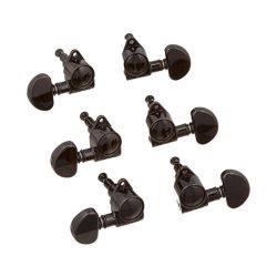 Grover Rotomatic 18:1 3 per Side Machine Heads, Black Chrome