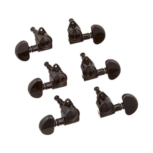 Grover Rotomatic 18:1 3 per Side Machine Heads, Black Chrome