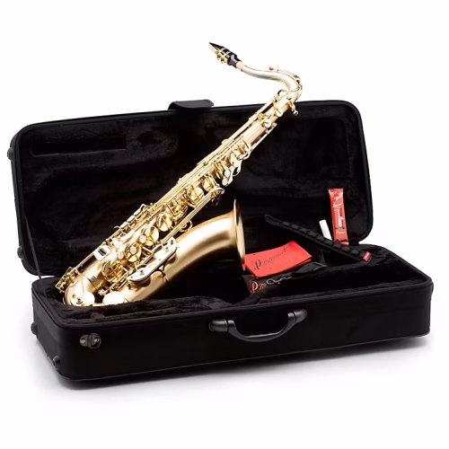 P. Mauriat Le Bravo Tenor Saxophone - Gold Brass Matte Body - Image 3