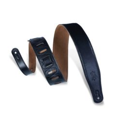Levy's M26 2.5" Garment Leather w/Suede Back Guitar Strap - Black